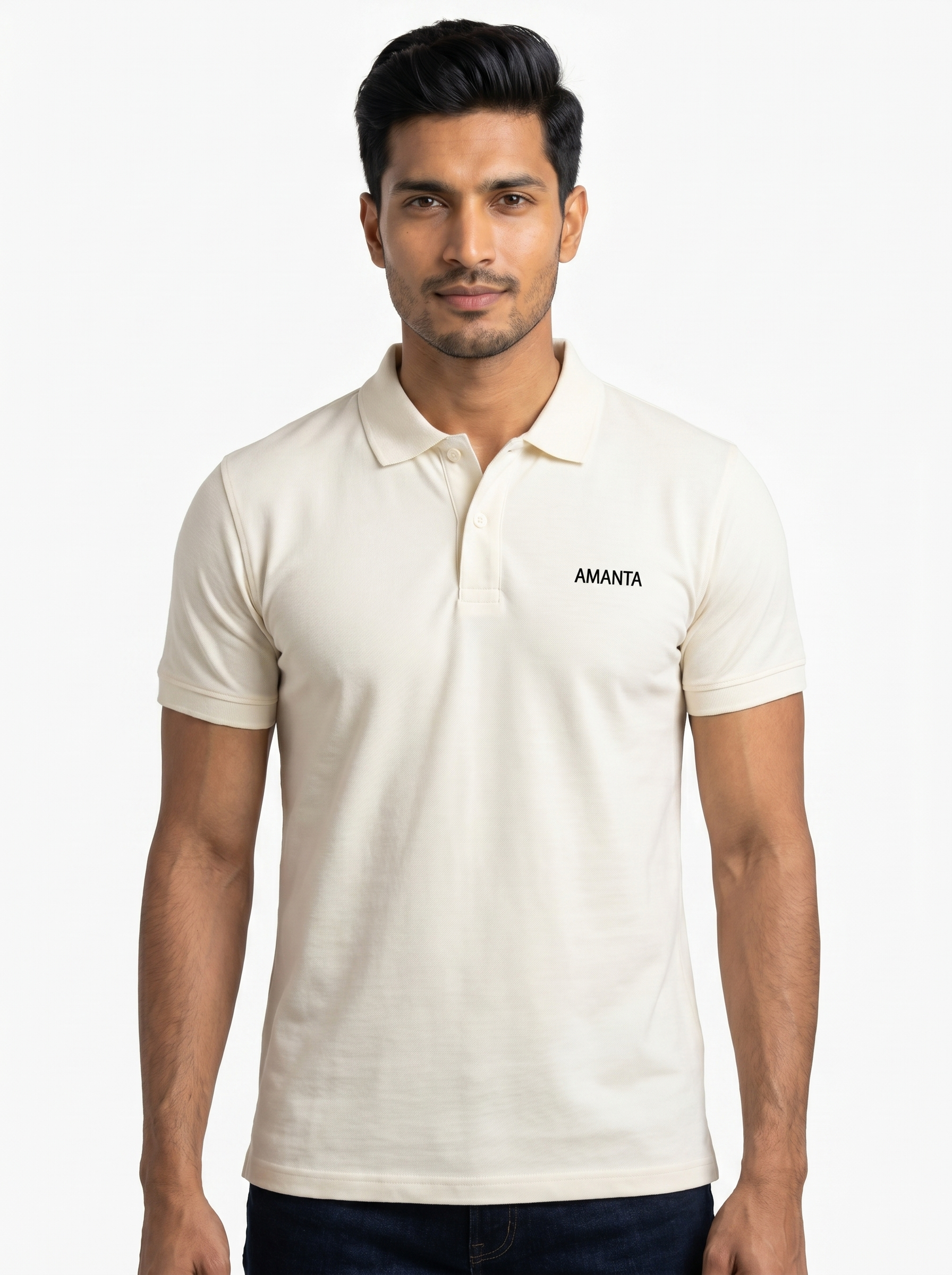 Off White Supima Cotton Polo T-Shirt - Image 5