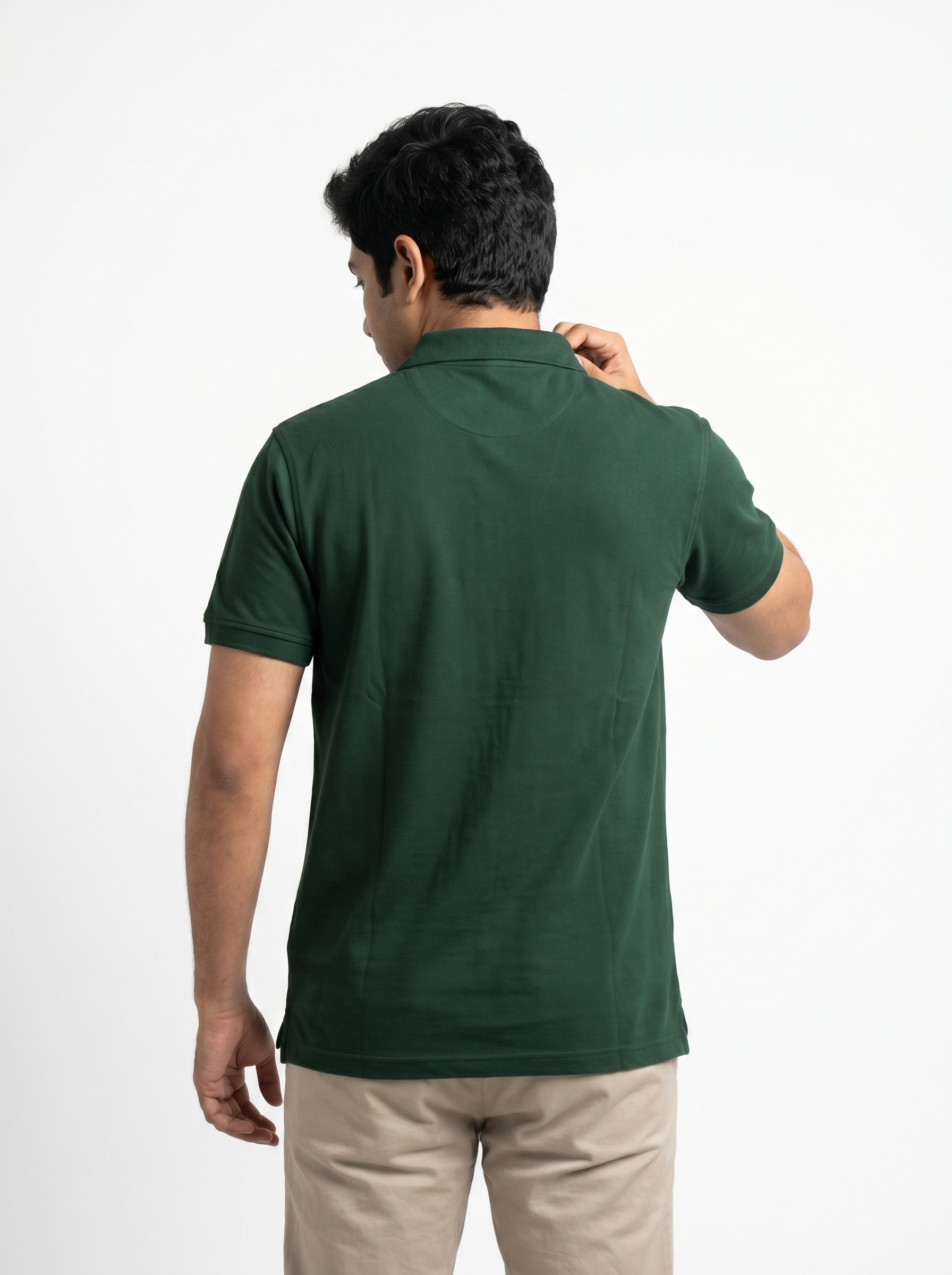 Bottle Green Supima Cotton T-Shirt - Image 5