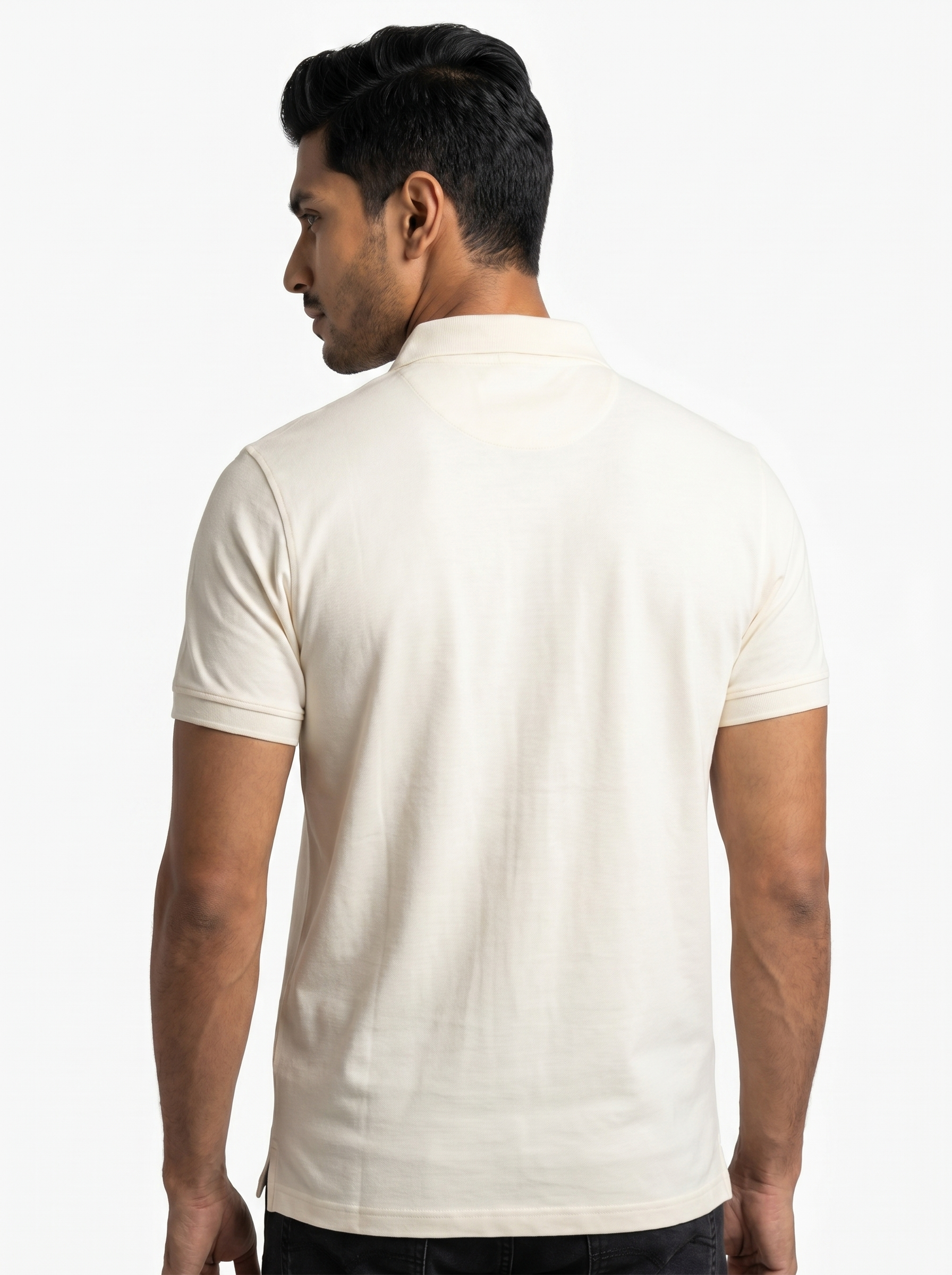 Off White Supima Cotton Polo T-Shirt - Image 4